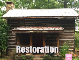 Historic Log Cabin Restoration  Harris, North Carolina